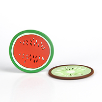 Étiquettes personnalisées en caoutchouc PVC souple 3D en forme de fruit Oranges pastèque