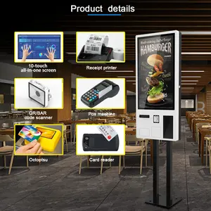 Oem Odm Android 21.5 32 Inch Self Service Food Order Kiosk Payment Kiosks Self Checkout Self Ordering Kiosk In Restaurant