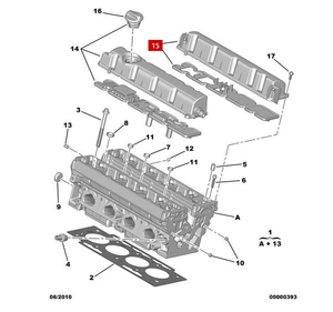 อะไหล่เครื่องยนต์รถยนต์ ฝาครอบวาล์วฝาสูบ สำหรับ Peugeot 3008 307 308 408 508 ขายส่ง 0248.P6 0248P6 0248R6 - Product Image 2