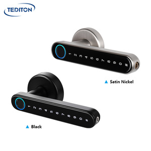 <span class=keywords><strong>มือ</strong></span>จับประตูภายในแบบฝัง Tediton พร้อมกุญแจแบบคันโยก สีดำ ระบบล็อค<span class=keywords><strong>ประตู</strong></span>อัจฉริยะ Tuya พร้อมเครื่อง<span class=keywords><strong>สแกน</strong></span>ลายนิ้วมือ - Product Image 5