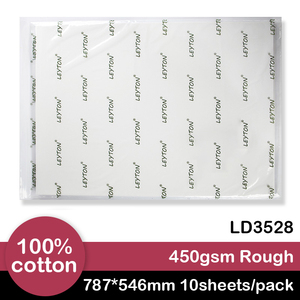 Bloc de papier aquarelle <span class=keywords><strong>Leyton</strong></span> LD3528 100% coton, 450 g/m², 10 feuilles/paquet, papier aquarelle pour artiste - Product Image 5