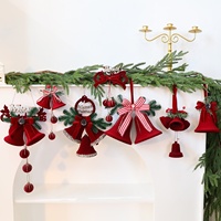 Offre Spéciale : Pendentifs Clochettes de Noël en Stock – Décorations Personnalisées pour Sapin de Noël en Forme de Cloche Rouge Vin – Ornements de Noël en Plastique