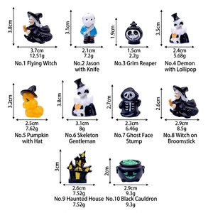 Figuras <span class=keywords><strong>de</strong></span> Resina Miniatura <span class=keywords><strong>de</strong></span> Halloween Directas <span class=keywords><strong>de</strong></span> Fábrica: Calabaza, Fantasma, Bruja - Venta al por Mayor para Decoración <span class=keywords><strong>de</strong></span> Fiestas y Exhibición en el Hogar - Product Image 2