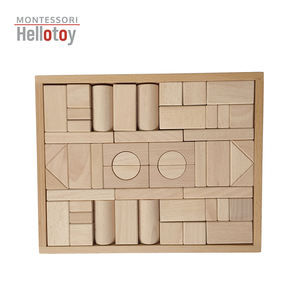 Set <span class=keywords><strong>di</strong></span> blocchi <span class=keywords><strong>di</strong></span> geometria naturale da 52 pezzi per bambini Montessori Puzzle educativi <span class=keywords><strong>di</strong></span> <span class=keywords><strong>matematica</strong></span> con scatola senza rivestimento giocattoli Puzzle - Product Image 1
