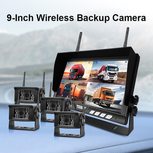 ระบบกล้องบันทึกภาพ DVR ขนาด 9 นิ้ว 4CH พร้อมจอภาพ กล้องมองหลังไร้สาย AHD ระบบมองกลางคืน กันน้ำ IP67 สำหรับรถบรรทุกและรถพ่วง - Product Image 3