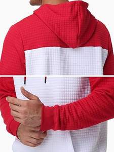 Sweat à capuche matelassé tendance à manches raglan |   Sweat-shirt d'hiver uni doublé en jersey 100% polyester, service OEM sur le devant, personnalisable - Product Image 4