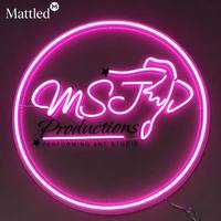 Enseigne néon LED ronde, logo personnalisé, lumière circulaire |   Lampe néon 3D en silicone acrylique pour la décoration murale des magasins, des cafés et des entreprises