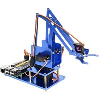 Lengan Robot Raspberry Pi Generasi ke-4 Tipe B Lengan Robot Logam Empat Derajat Kebebasan Raspberry Pi 3B+/4B