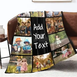 Blank Blanket Oem Personalized Design Blank Fleece Printed 3d Photo Digital Printing Custom Fleece Blanket With Label