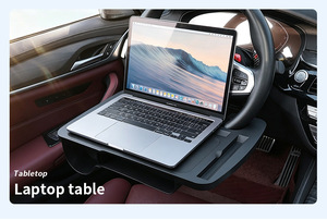 Car steering <b>wheel</b> small table, car floating dining table, cup holder, multi-functional car table with storage - Product Image 2