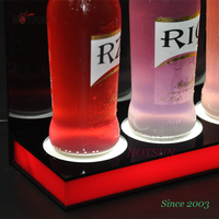 Présentoir Lumineux LED Écologique Moderne pour Bouteilles de Vin – Éclairage de Bouteilles en Acrylique pour Bars