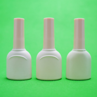 Bouteille de vernis à ongles vide rose de 12ml bouteille opaque en verre en vrac pour couche de base supérieure fabrication de conteneurs de vernis à ongles logo personnalisé