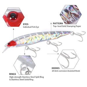 16cm 30g luminosa isca dura artificial Bionic isca mar pesca plástico <span class=keywords><strong>Mino</strong></span> para carpa - Product Image 3