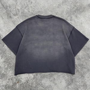 Streetwear Vintage Graphic Cropped T-<b>Shirt</b> Heavyweight <b>Men</b> Oversized T-<b>Shirts</b> Custom Cotton Distressed Acid Wash T <b>Shirt</b> - Product Image 2
