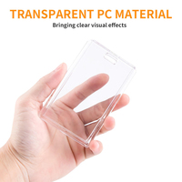Porta Tarjetas de Identificación Personalizable de Alta Calidad con Textura de Cristal Acrílico para Estudiantes y Personal
