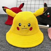 Topi Bisbol Anak Pikachu, Tutup Kepala Kartun Musim Dingin Tebal untuk Anak-anak