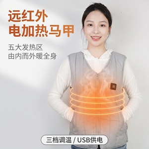 เสื้อกั๊กอุ่นร้อนแบบชาร์จ USB แบตเตอรี่สำรอง 5000mAh ให้ความอบอุ่น 3-6 ชั่วโมง สำหรับผู้ชาย ผู้หญิง กีฬากลางแจ้ง - Product Image 1