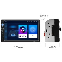 Radio con pantalla HD de 7 pulgadas para coche, reproductor mp5 con manos libres, BT, llamada, 2Din, imagen de marcha atrás, 12V, alta potencia 7388, audio 7010