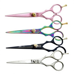 Ciseaux de coiffure professionnels en acier inoxydable, tranchants, pour droitiers, toutes tailles, avec étui - Product Image 1