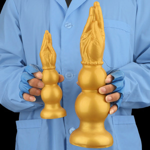 Plug Anal de Silicona Dorado con Cuentas, Dispositivo de Expansión para Hombres, Suministros Sexuales, Dildo Grande de Brazo Falso Extra Grande - Product Image 1