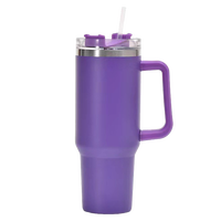 Gobelet isotherme en acier inoxydable de 40 oz avec poignée, design personnalisé pour le café, le thé et l'usage quotidien