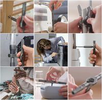 Kit de Tournevis à Cliquet Magnétique 42 en 1 avec Poignée en T, Jeu d'Embouts Magnétiques Multiples pour Bricolage, Kit de Tournevis de Poche