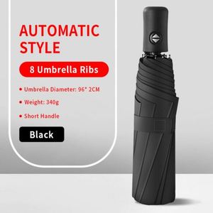 Wholesale Full <b>Automatic</b> Control 8 Rib 3 Folding Parasol <b>Umbrella</b> Rain Party Giveaways Items Gift <b>Umbrellas</b> With Logo - Product Image 6