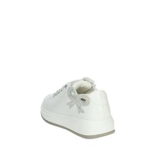 Baskets Laura Biagiotti Love pour filles, en toile blanche, chaussures tendance - Product Image 2