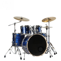 5-Piece 4-Cymbal or 3 Cymbals Professional Jazz Drum Set for Adults & Kids Complete Full Kit Ideal for Home Practice