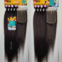 KEMY HAIR Mèches de Cheveux Blended avec Closure Dentelle 6*4 et 13*4 Ondulées Couleur Naturelle Lot de Mèches en Gros pour Femmes Noires