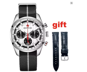 Montre de <span class=keywords><strong>pilote</strong></span> chronographe à trois aiguilles Red <span class=keywords><strong>Star</strong></span> ST1903, mouvement mécanique, cristal saphir, luminescent, montre-bracelet pour homme - Product Image 1