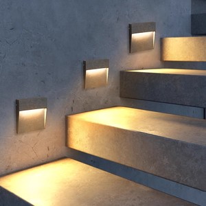 Lampe de sol LED en aluminium étanche pour extérieur, éclairage d'angle pour escalier, lumière de paysage pour cour, <span class=keywords><strong>maison</strong></span>, jardin, lampe murale encastrée - Product Image 4