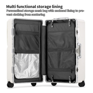 Valise multifonctionnelle avec ouverture frontale, roulettes antivol, grande capacité, support pour téléphone portable et porte-gobelet - Product Image 3