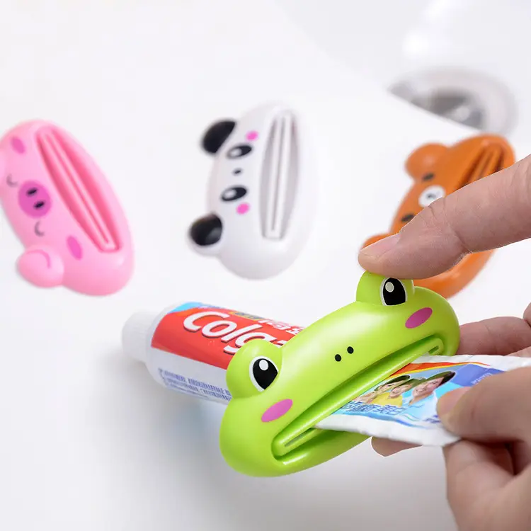 Cartone animato dentifricio spremitore Dispenser detergente viso clip per bambino dentifricio tubo risparmiatore dentifricio accessori per il bagno