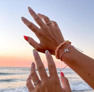 Bracelet et chevillère <span class=keywords><strong>Pura</strong></span> <span class=keywords><strong>Vida</strong></span> personnalisés d'été, faits à la main, réglables, étanches, en corde - Product Image 6