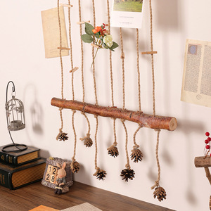 Mystic Arts - Decoración de Pared de Madera con Fotos, Cuerda de Cáñamo Beige, Estilo Rústico, Decoración del Hogar, Artículos Colgantes - Product Image 2