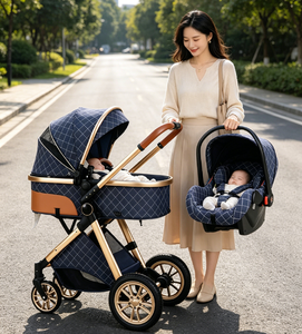 Carrito <span class=keywords><strong>de</strong></span> Bebé Plegable JXB con Doble Freno y Reposabrazos Desmontables <span class=keywords><strong>para</strong></span> Viajes al Aire Libre - Product Image 1