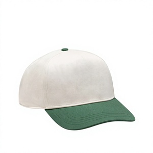 Casquette de baseball unisexe ajustée 6 panneaux en toile de coton unie blanche et verte pour adultes – Modèle All Days Snapback - Product Image 1