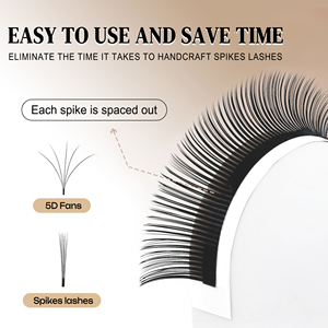 CoMango 5D Flora Spikes Lashes, extensions de <span class=keywords><strong>cils</strong></span> en forme de fleurs, <span class=keywords><strong>cils</strong></span> individuels pré-faits, éventails 5D, <span class=keywords><strong>cils</strong></span> en pointes, <span class=keywords><strong>cils</strong></span> volumineux - Product Image 3