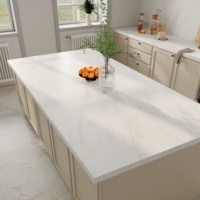Dalles de pierre artificielle frittée de luxe blanches de haute qualité 1600*3200mm 12mm, antidérapantes, pour murs, sols et comptoirs de cuisine sur mesure
