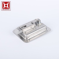 Loquet à poignée à palette encastré en acier inoxydable robuste avec boulon en aluminium et joint pour porte de boîte à outils