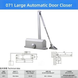 Ferme-<span class=keywords><strong>porte</strong></span> hydraulique commercial à 180 degrés, <span class=keywords><strong>fermeture</strong></span> automatique, montage <span class=keywords><strong>en</strong></span> surface, ferme-<span class=keywords><strong>porte</strong></span> automatique robuste <span class=keywords><strong>en</strong></span> aluminium - Product Image 3