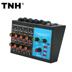Consola Mezcladora de Audio Profesional TNH AMX-800 de 8 Canales, 4 Mezcladores de Sonido Estéreo en Vivo, Cada Canal Tiene Reverberación Independiente - Product Image 1