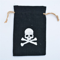 Sacs en tissu de coton personnalisés avec impression de logo, petits sacs en toile de jute avec cordon de serrage pour emballage de maquillage