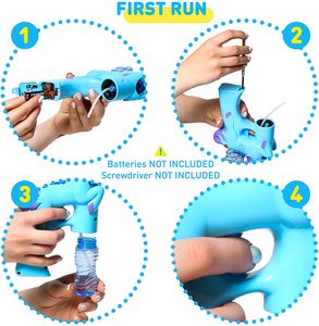 Pistola de Burbujas Unicornio con Luz y Sonido y Botellas de Solución para Burbujas, Juguete Divertido para Niños, Juego al Aire Libre, Regalo de Verano para Niñas y Niños - Product Image 5