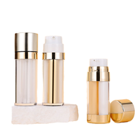 Flacon Airless de Luxe en PETG à Double Compartiment, Haute Transparence, 30 ml, à Parois Épaisses, avec Pompe, pour Lotion