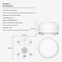 Support de tasse à café rotatif en ABS avec enregistrement vocal personnalisé (30s), capteur de lumière, musique et lecteur MP3/WAV intégré – Blanc