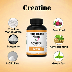 Premium <b>Creatine</b> 500mg with Arginine Citrulline Vegan Capsules 150 Count OEM ODM Private Label Supplement - Product Image 6