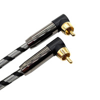 Câble RCA 90 degrés vers RCA 90 degrés Câble de caisson de basses Câble audio coaxial numérique pour Home cinéma, barre de son, TV, PS4 Xbox
