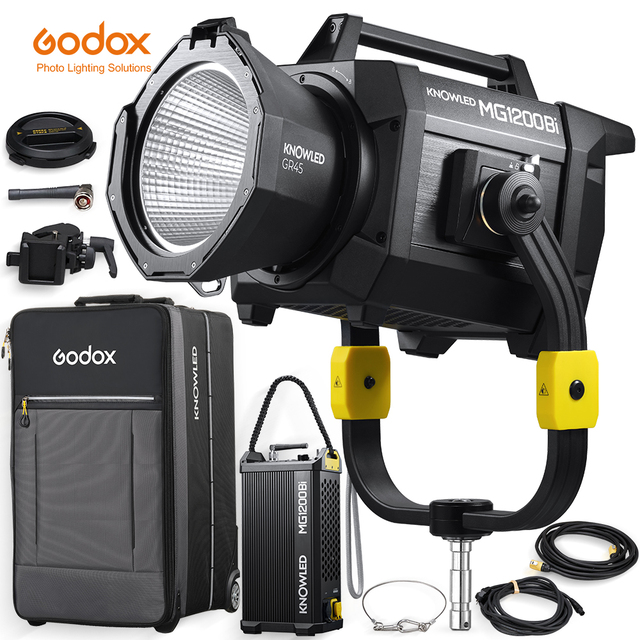 Godox KNOWLED MG1200Bi LED Video Light Bi-Color /Maximum Power: 1400W Full Output Built-in FX Effects with Portable Case